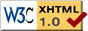 valid W3C XHTML 1.0